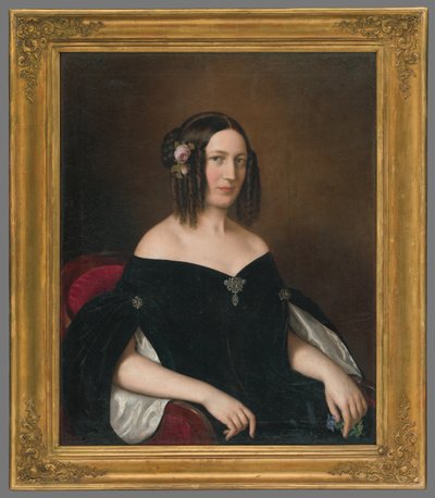 Ritratto di una giovane vedova da Miklós Barabás